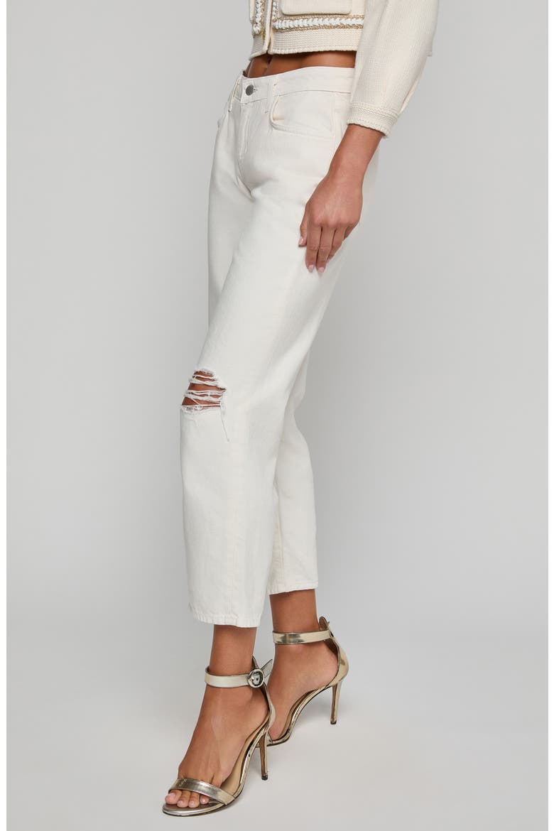 Blaine Low Rise Crop Stovepipe Jeans, Alternate, color, LIGHT ECRU DEST