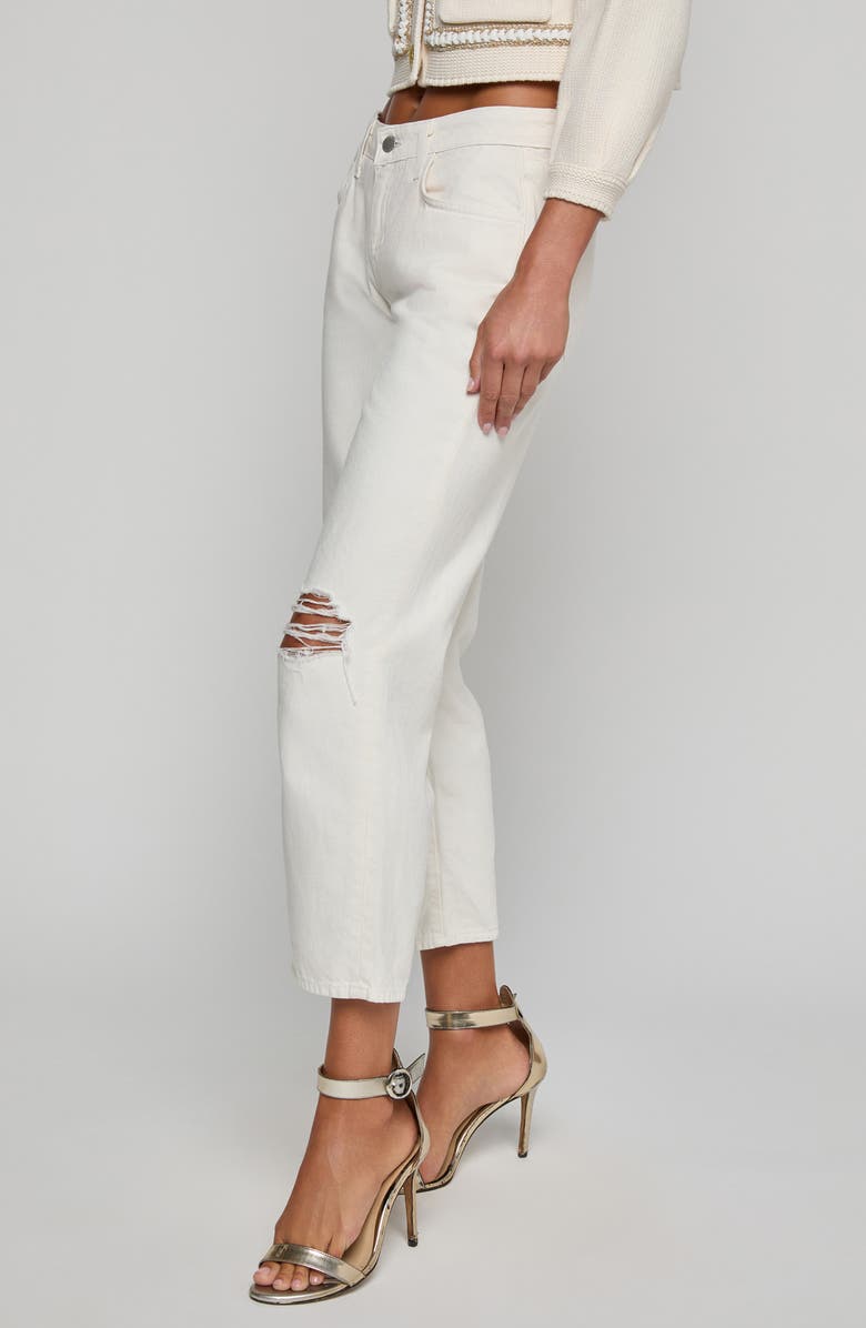 L'AGENCE Blaine Low Rise Crop Stovepipe Jeans, Alternate, color, Light Ecru Dest