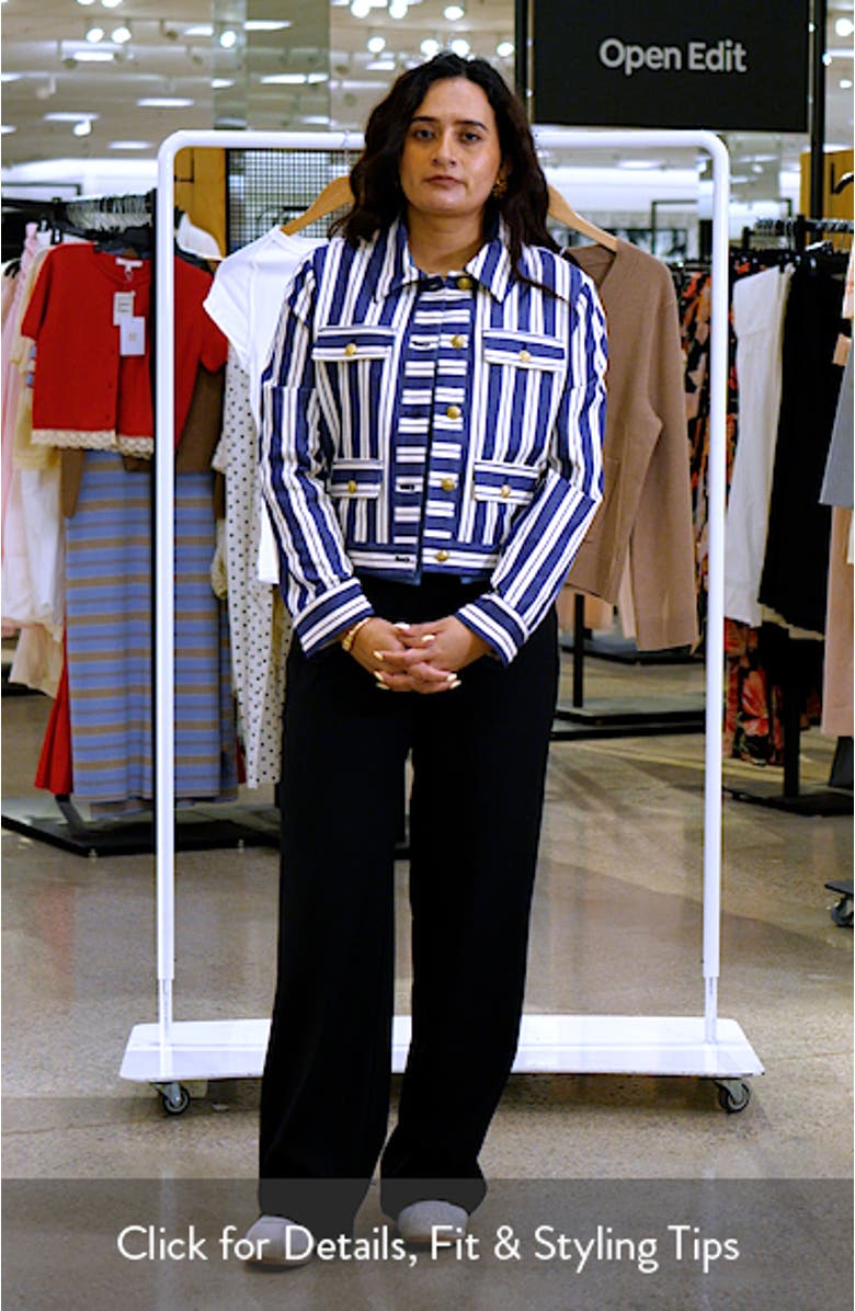 Alex Stripe Boxy Jacket, sales video thumbnail