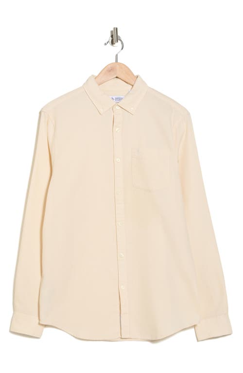 Original Penguin Slim Fit Waffle Textured Button-up Shirt In Neutral