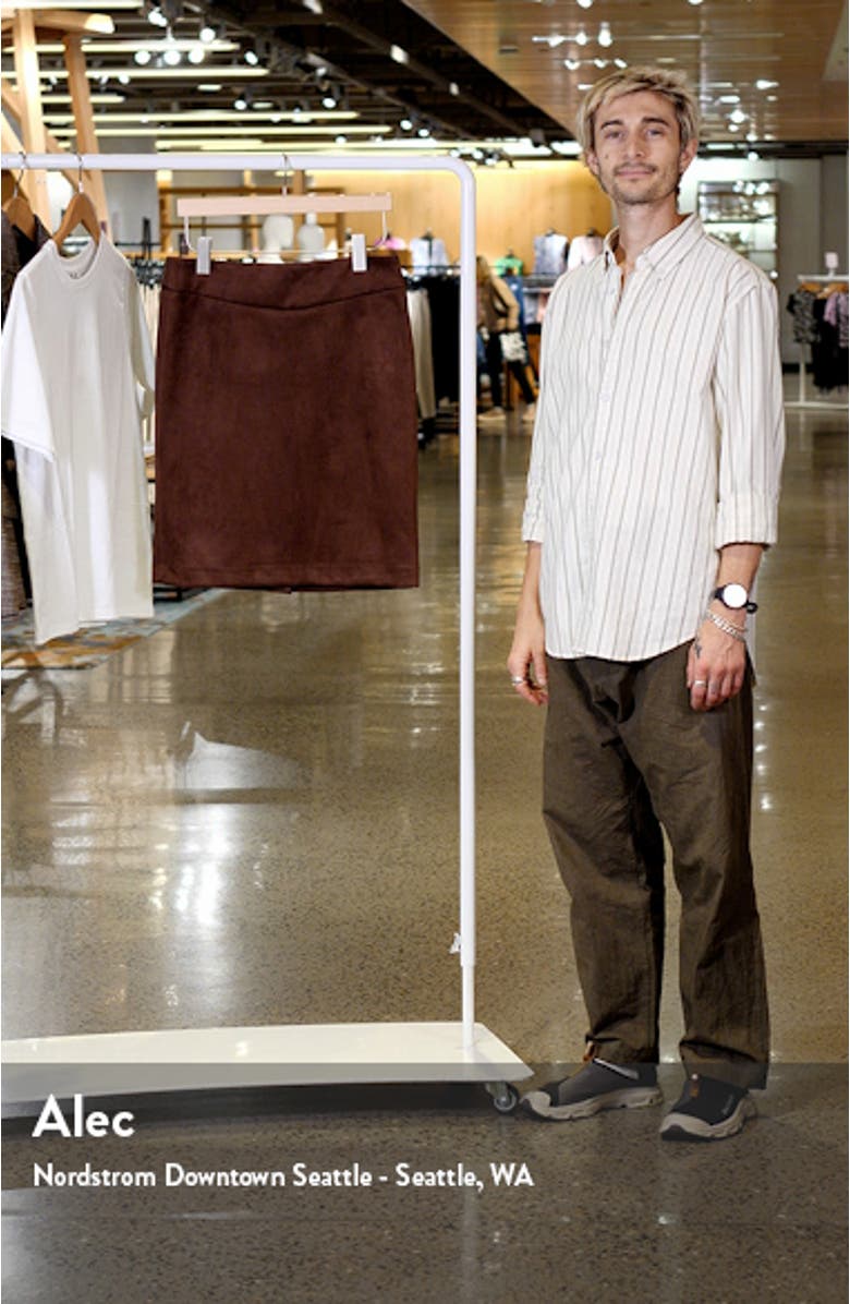 Faux Suede Pencil Skirt, sales video thumbnail