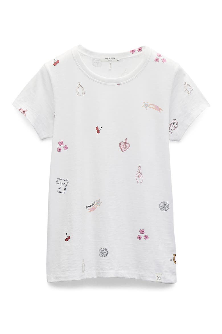 All Over Lucky Charm T-Shirt, Alternate, color, WHITE MULTI
