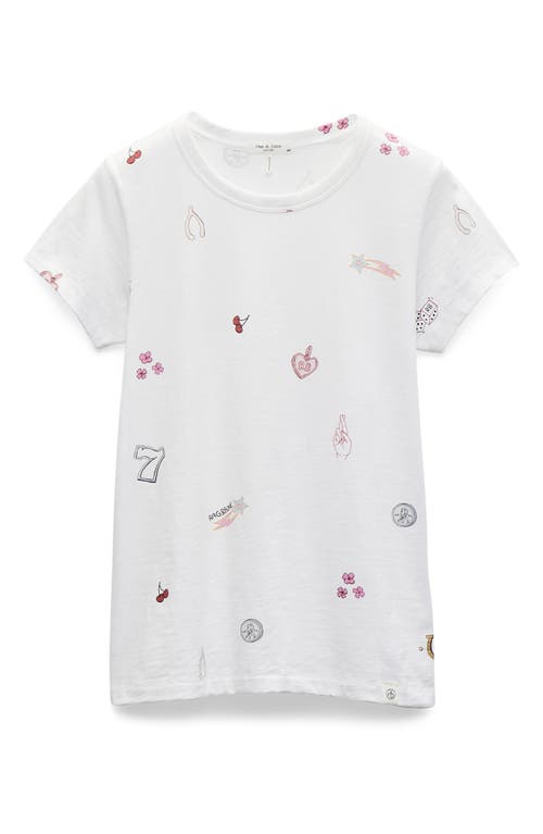 Rag & Bone All Over Lucky Charm T-shirt In White