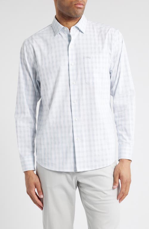 Tommy Bahama Sarasota Stretch Check Islandzone® Button-up Shirt In Fog Grey