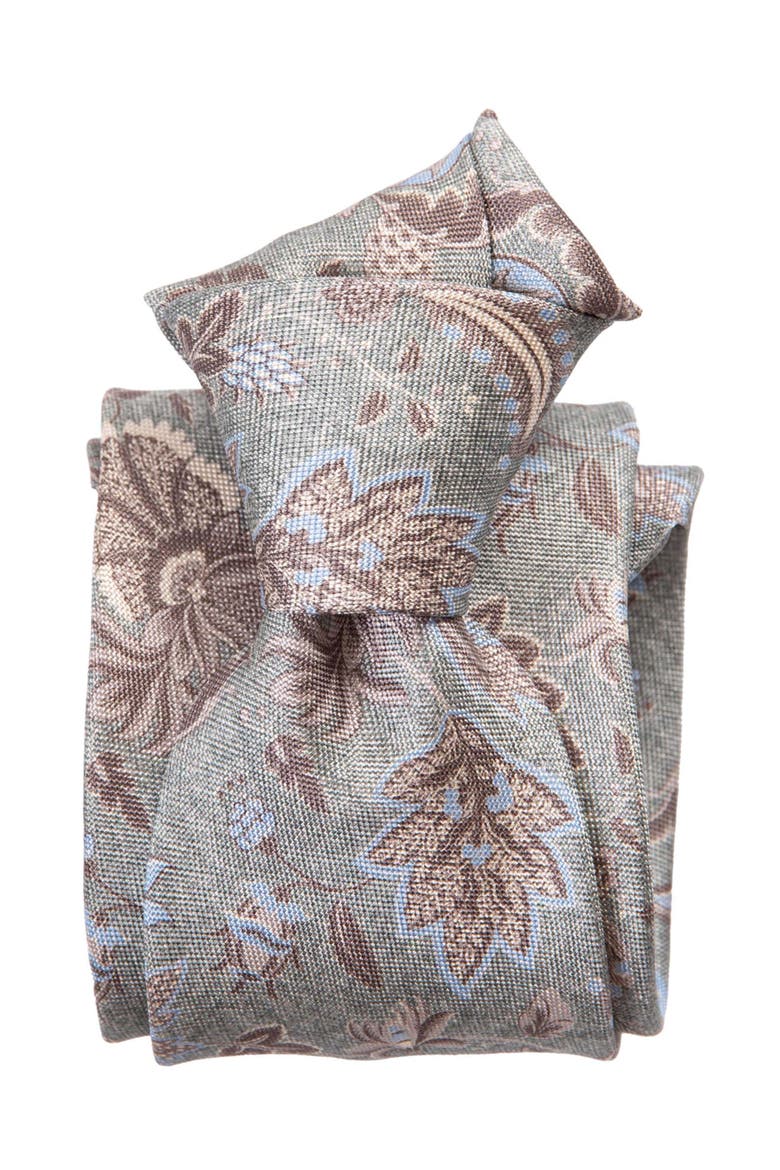 Medici - Extra Long Printed Silk Tie for Men, Alternate, color, Soft Jade