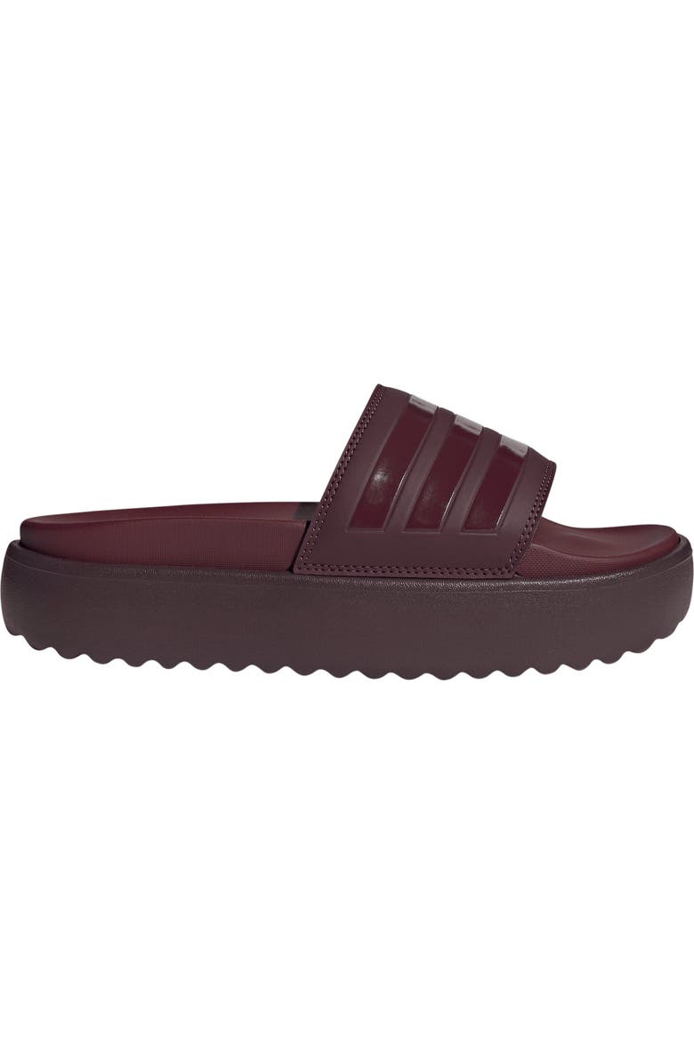 adidas Adilette Platform Slide Sandal, Alternate, color, Maroon/ Maroon/ Shadow Red