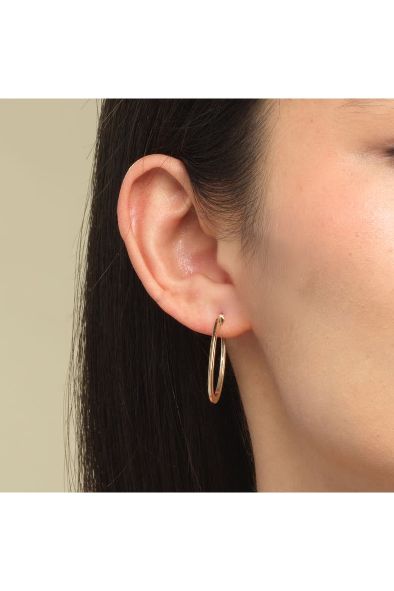 Gold Oval Hoop Earrings, Alternate, color, Yellow Gold