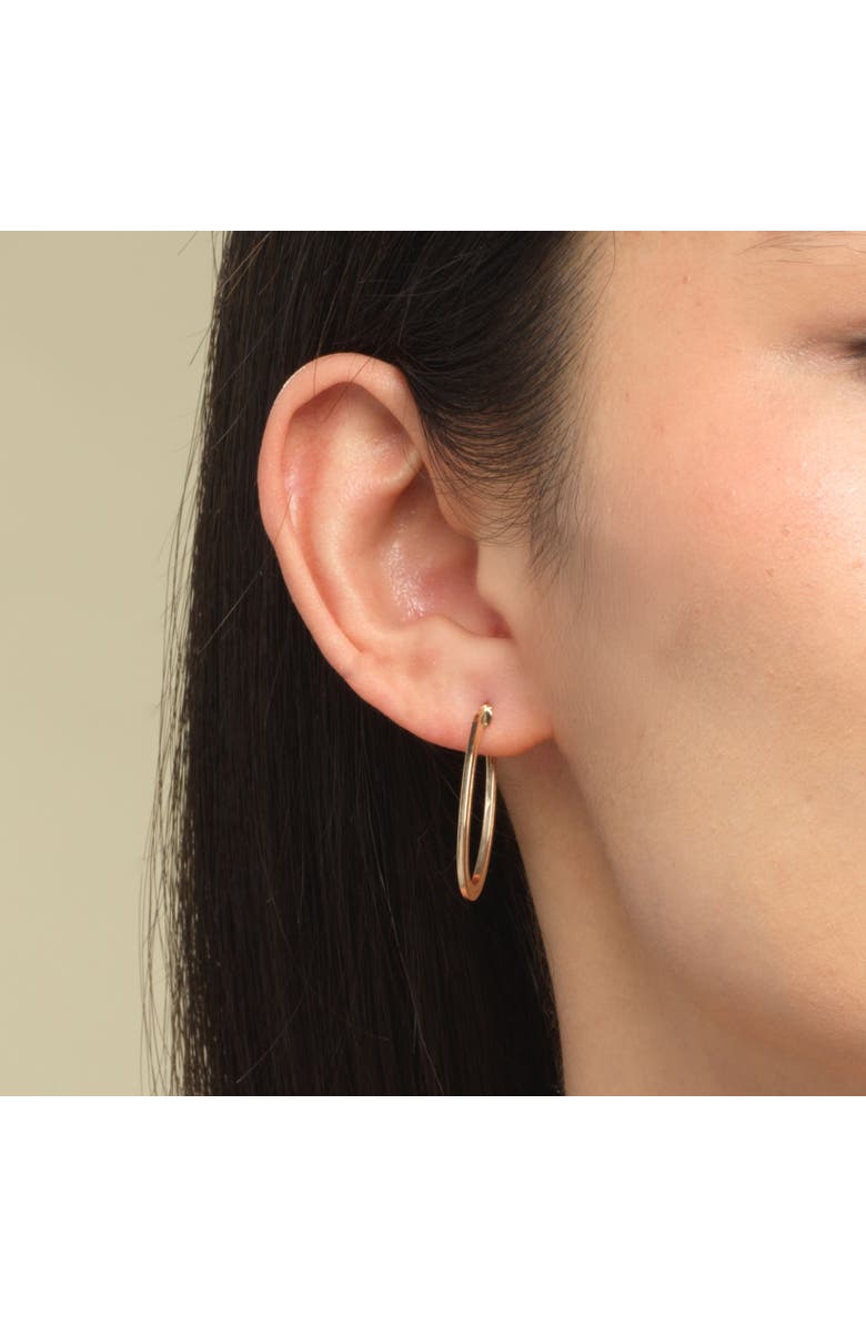 The Lovery Fine Jewelry Gold Oval Hoop Earrings, Alternate, color, Yellow Gold