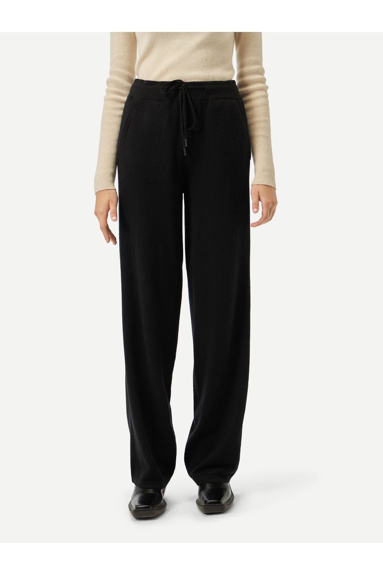 Cashmere Straight Leg Jogger, Alternate, color, black