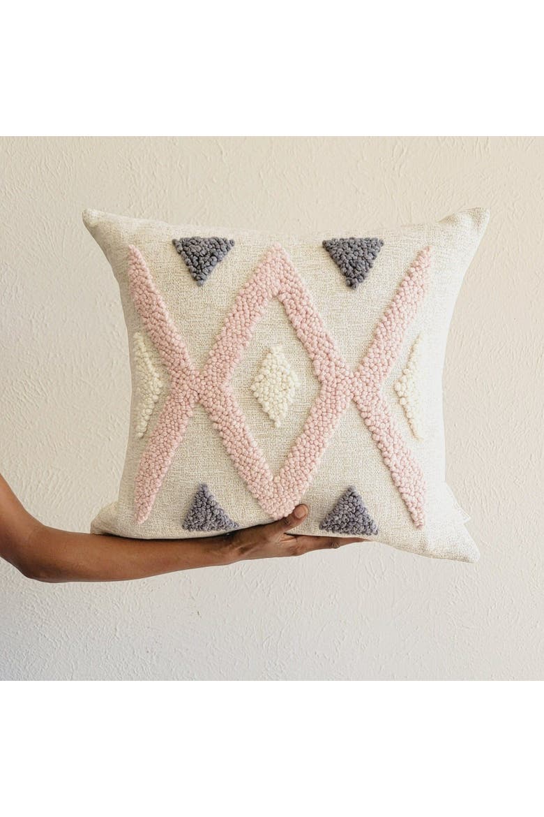 Quartz Cross Throw Pillow - Small Lumbar - Cover Only, Main, color, Natural