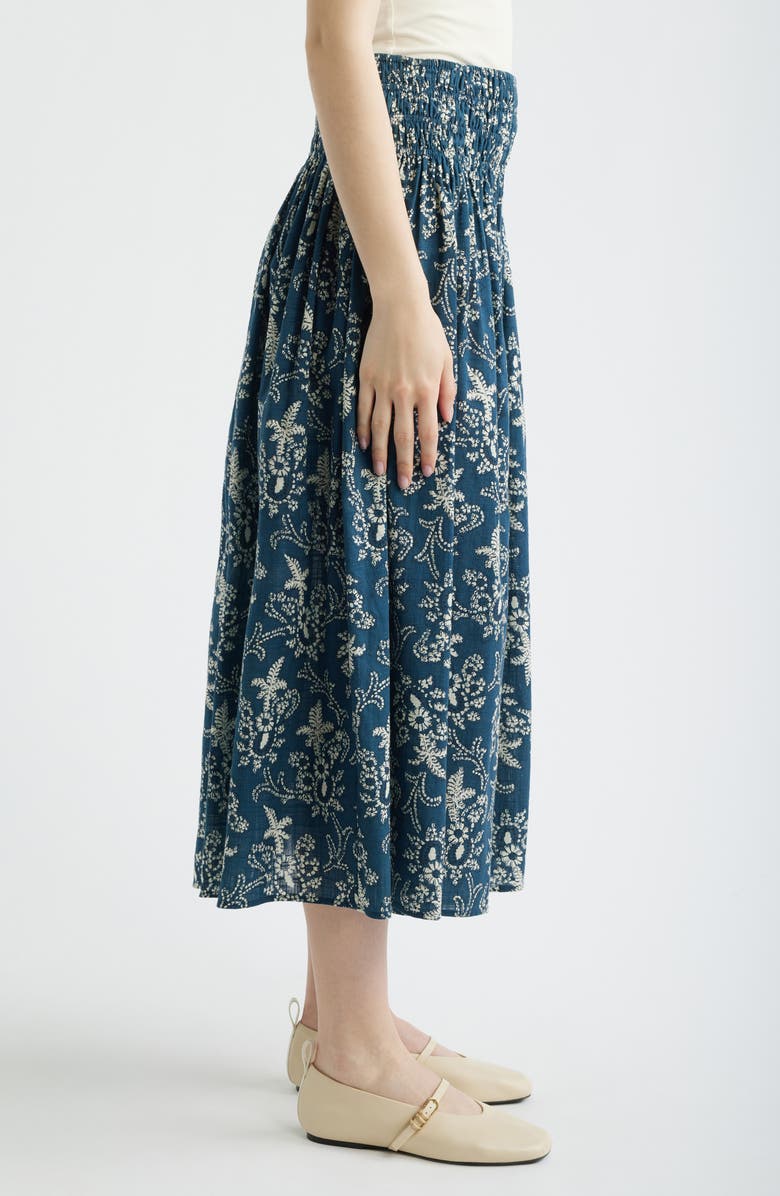 THE GREAT. The Viola Print Cotton Skirt, Alternate, color, 