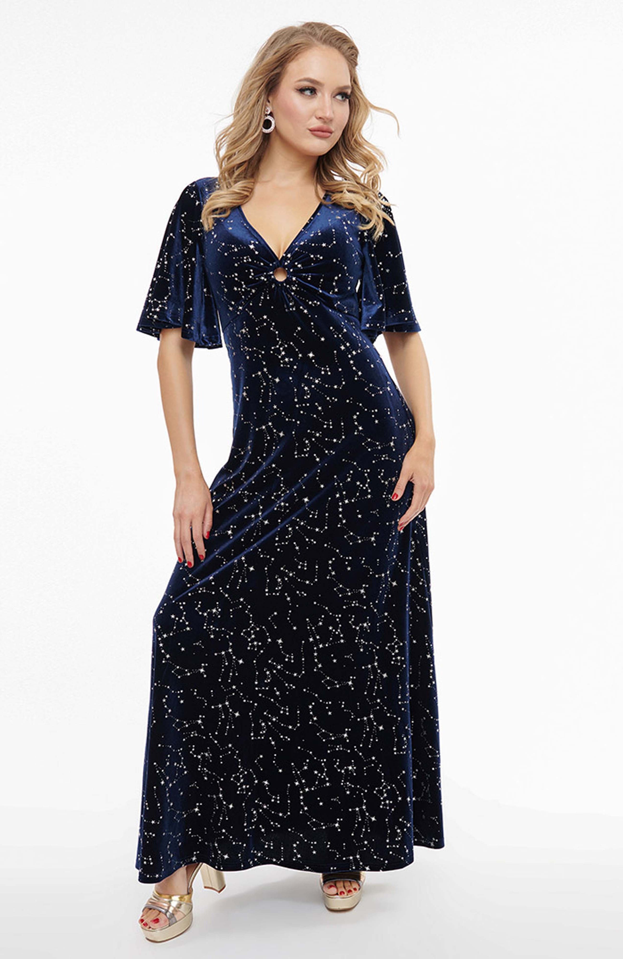 Cut Out Knit Maxi Dress