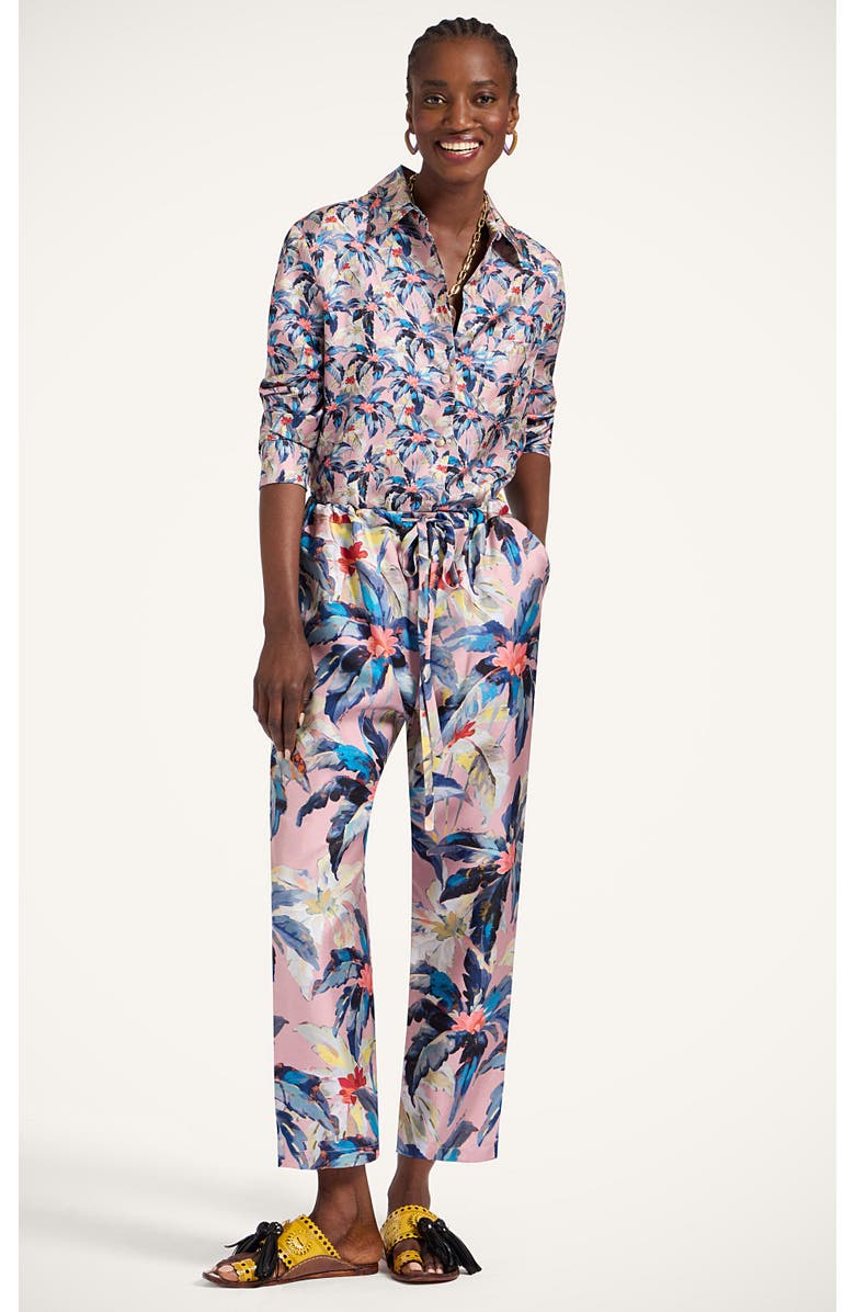 La DoubleJ Drawstring Pants Maxi Tropicana Mauve, Main, color, Maxi Tropicana Mauve