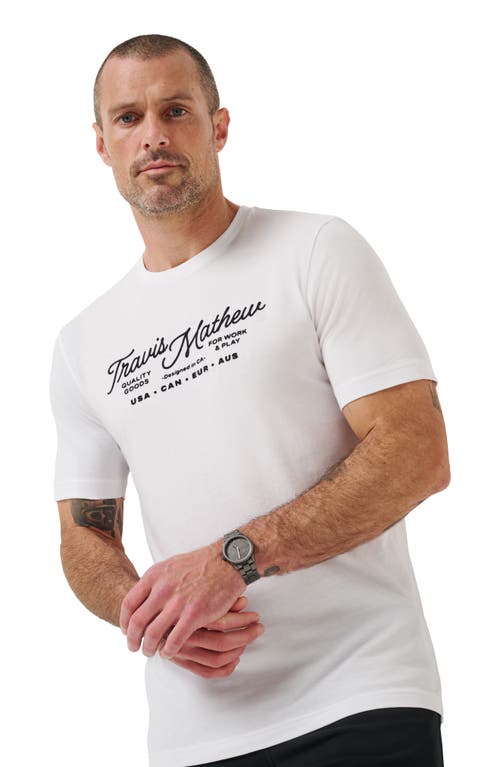 Travismathew Perfect Plan Graphic T-shirt In White