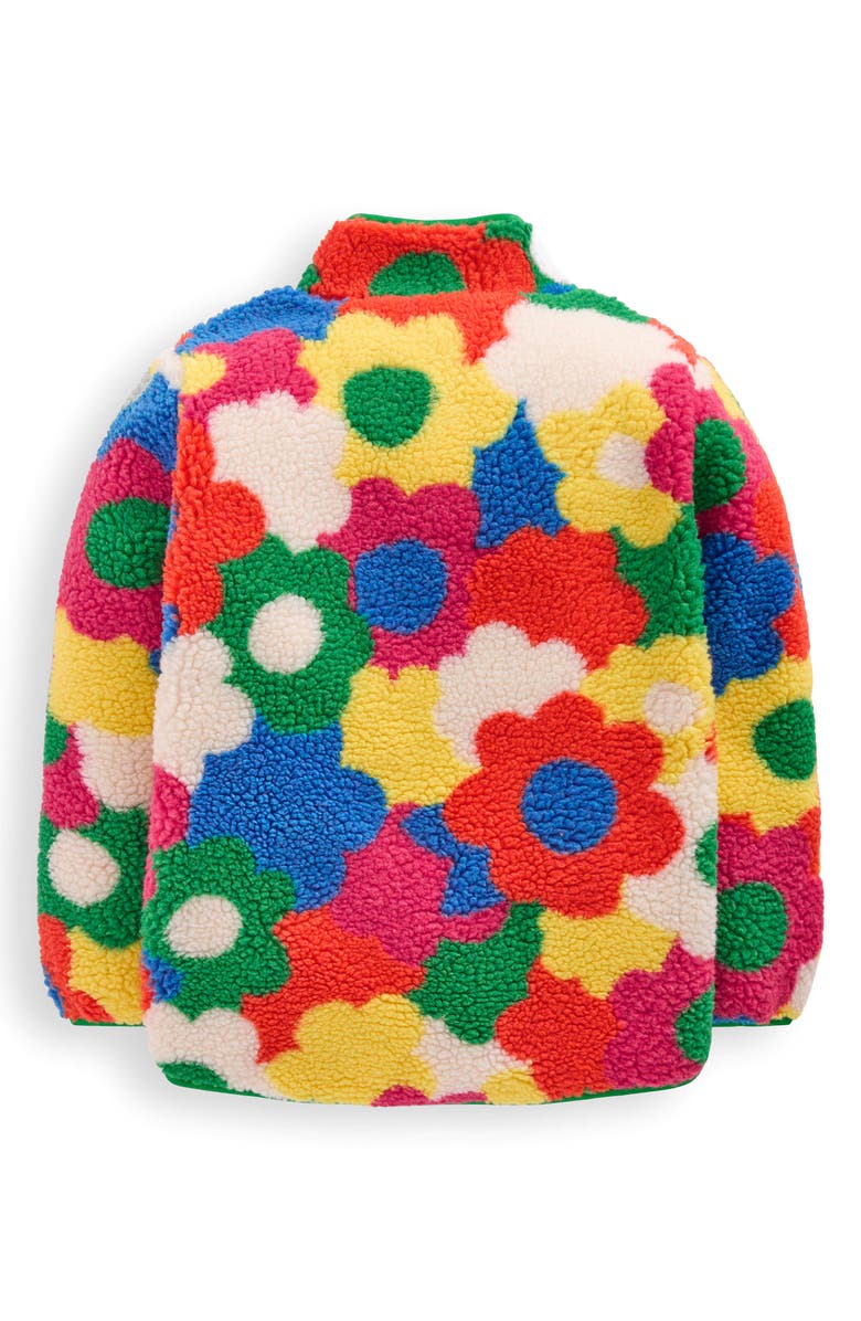 Mini Boden Kids' Eden Floral Fleece Jacket, Alternate, color, Multi Flower Power