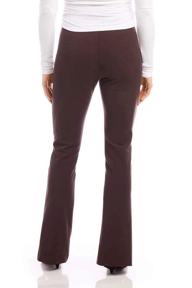 Harlow High Waist Slit Hem Bootcut Pants, Alternate, color, BROWN