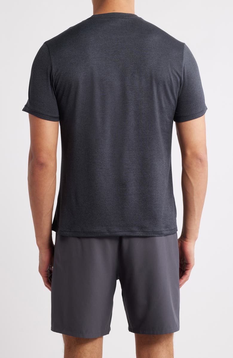 Zella Dynamic Crewneck T-Shirt, Alternate, color, Grey Dark Charcoal Heather