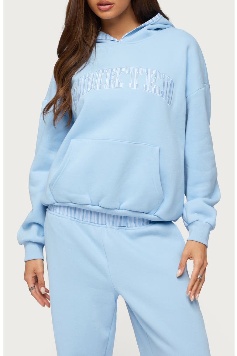 Core Stripe Oversize Hoodie, Main, color, BLUE