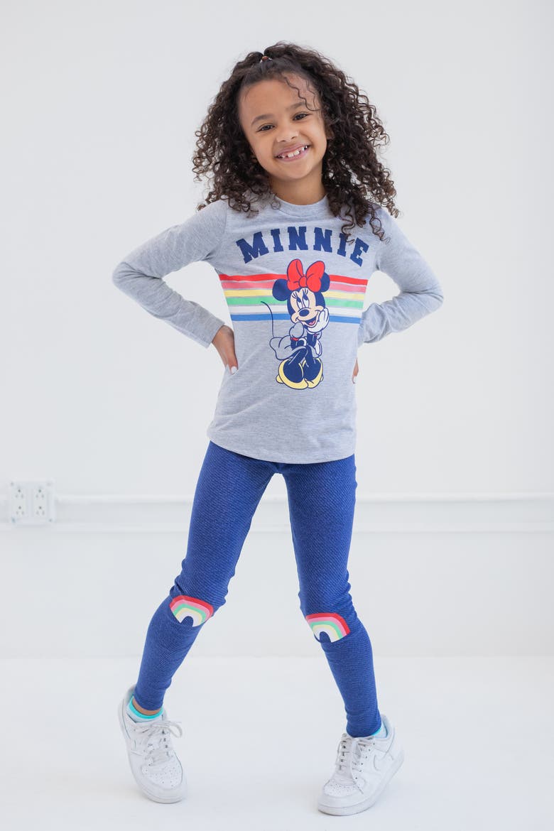 Minnie Mouse Fleece Hoodie and Leggings Set, Alternate, color, Minnie Red Grey Navy