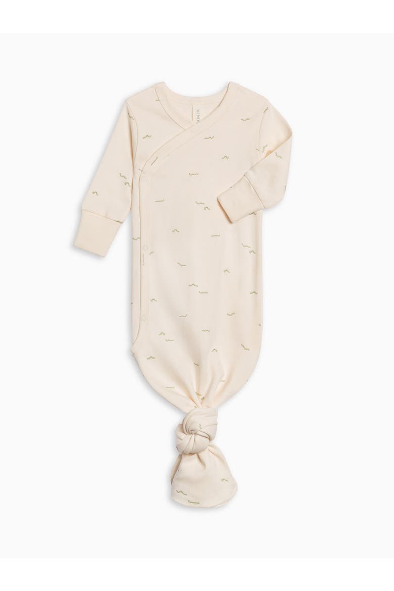 Organic Indy Wrap Gown, Main, color, Caterpillar / Mint