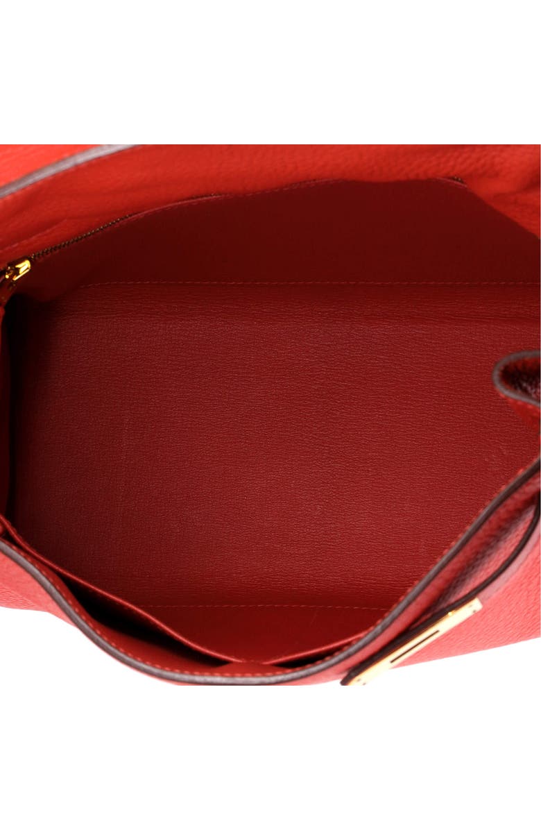 Pre-Owned Hermes Kelly Handbag Red Clemence with Gold Hardware 28, Alternate, color, Geranium