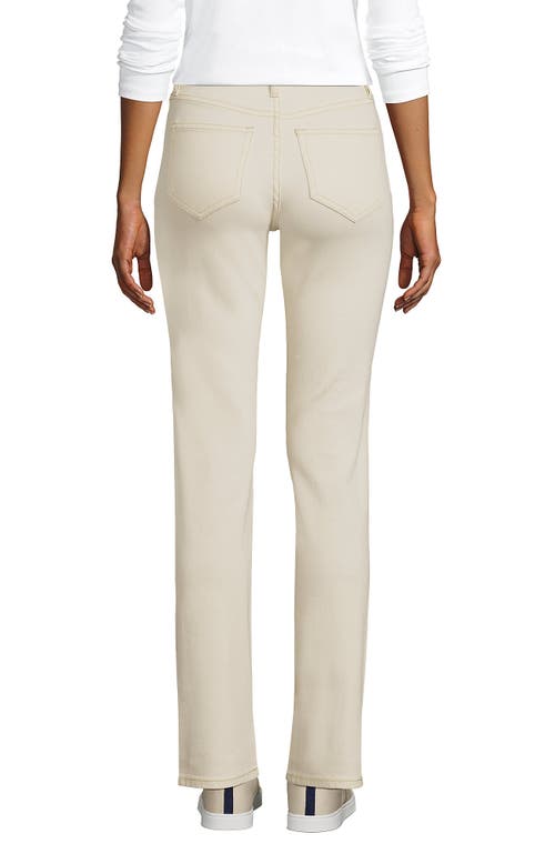 LANDS' END LANDS' END RECOVER HIGH RISE STRAIGHT LEG BLUE JEANS
