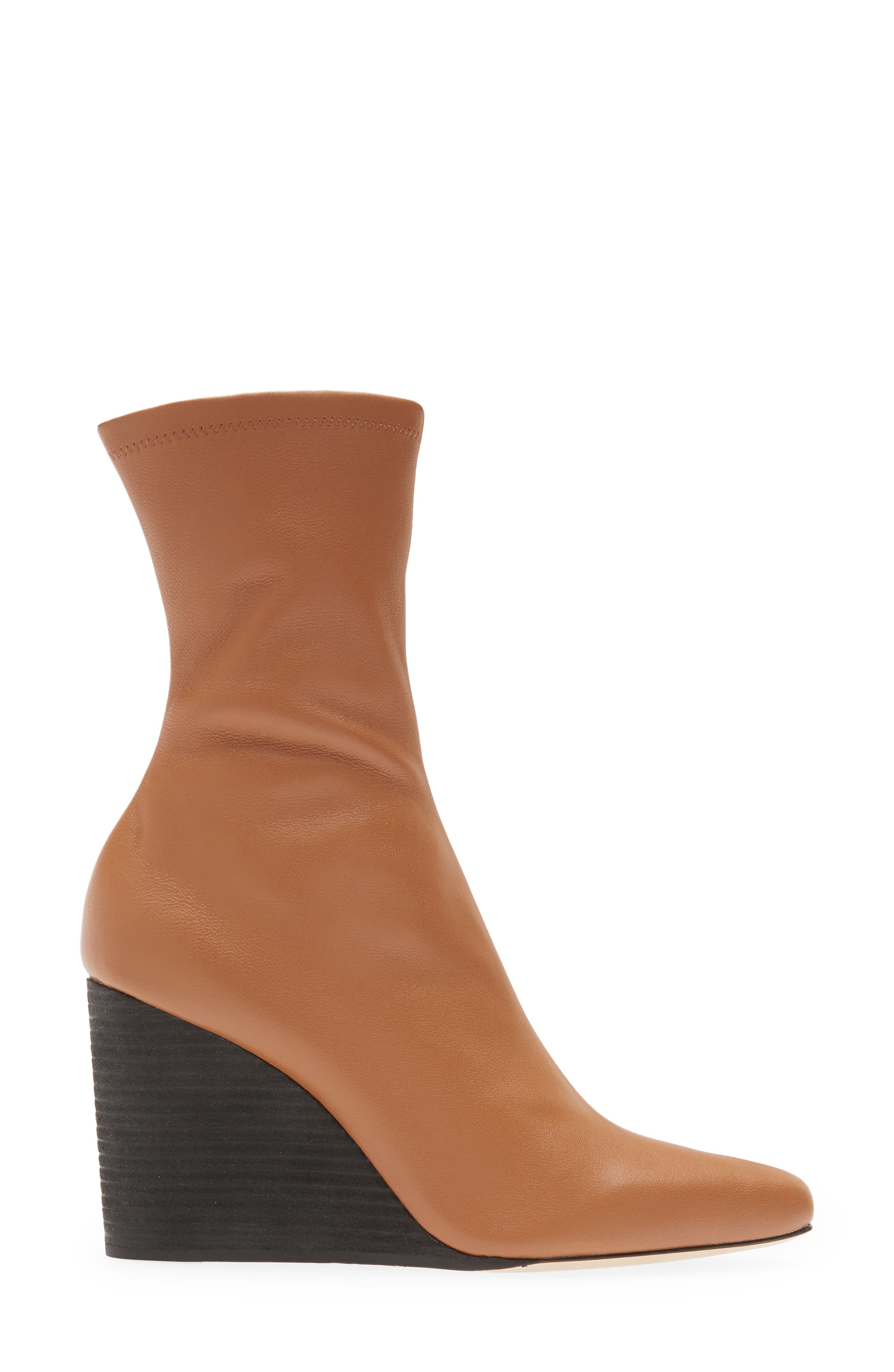 Phoenix Wedge Heel Bootie, Alternate, color, TOBACCO LEATHER