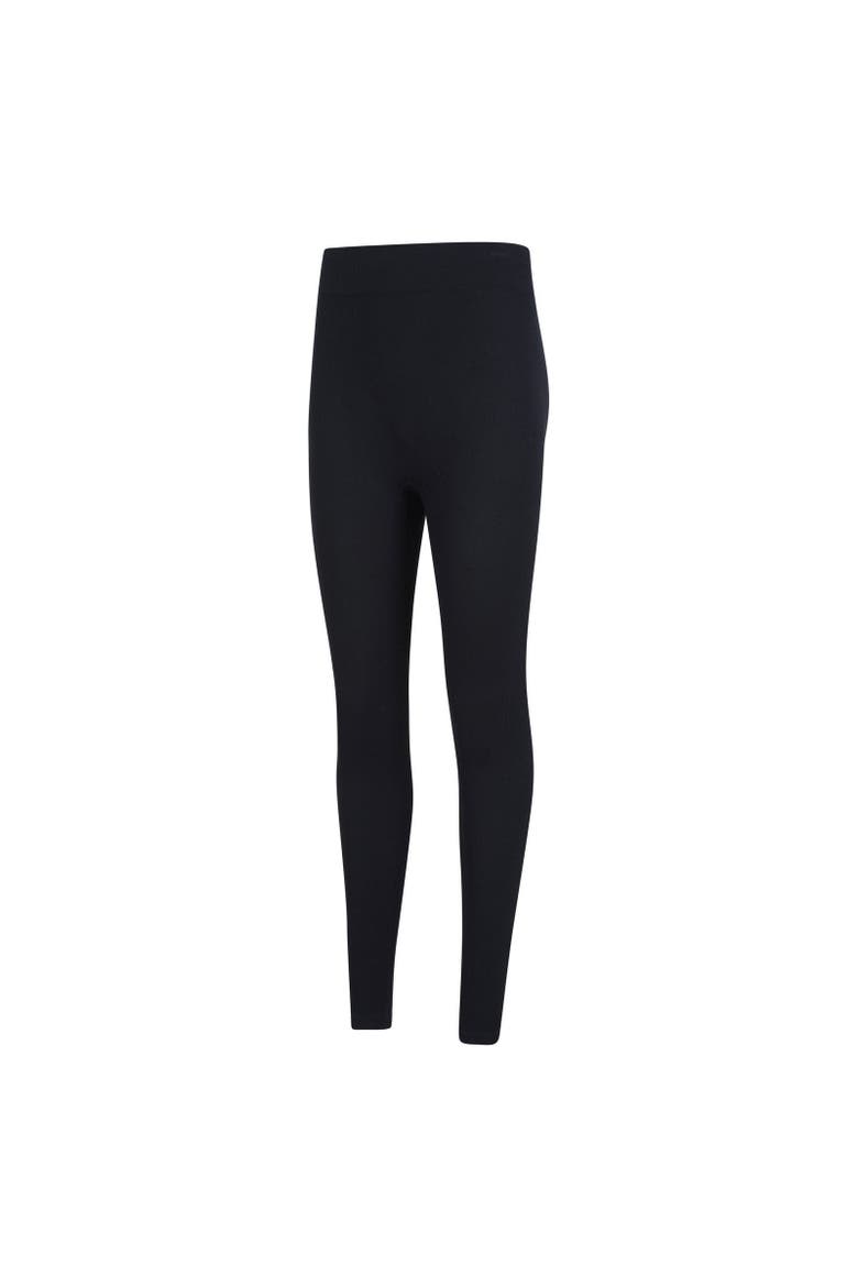 Carmel Ribbed Seamless Thermal Bottoms, Alternate, color, Black