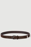 Brunello Cucinelli Reversed leather belt with square buckle and tip