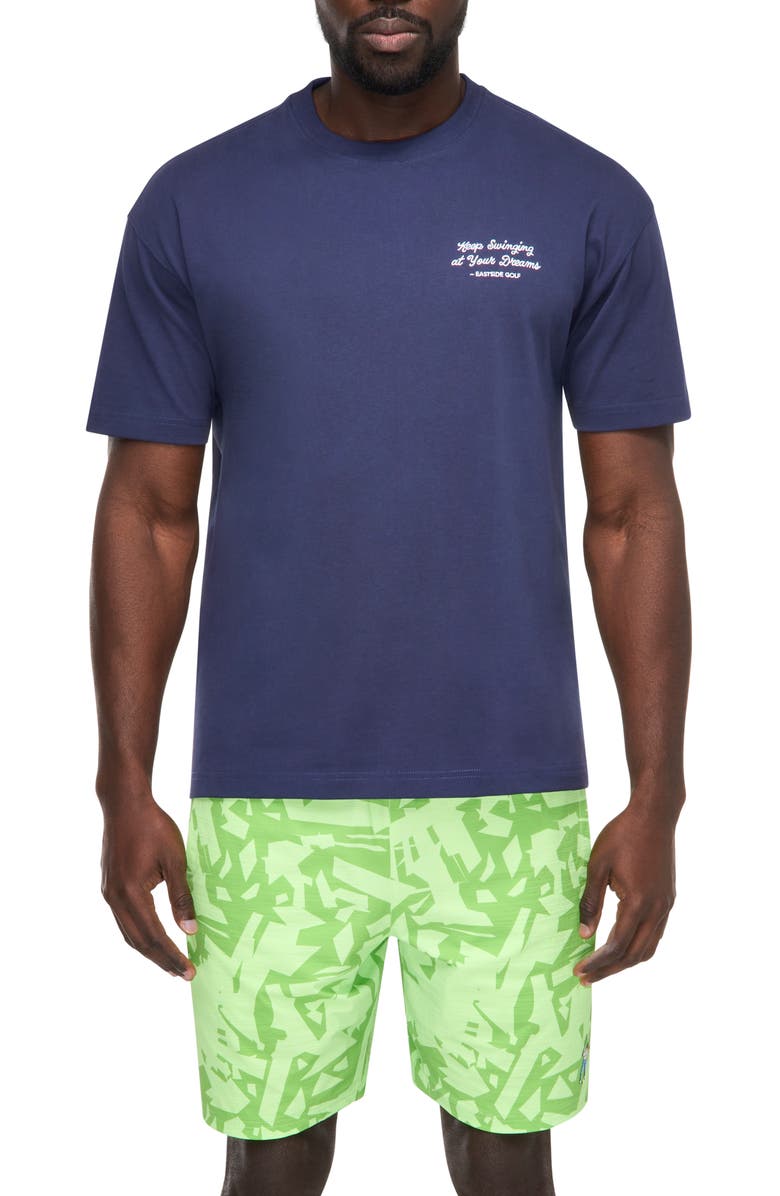 Eastside Golf Keep Swinging Graphic T-Shirt, Main, color, Midnight Navy