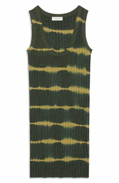 SANDRO Honore Tie Dye Stripe Long Tank Top