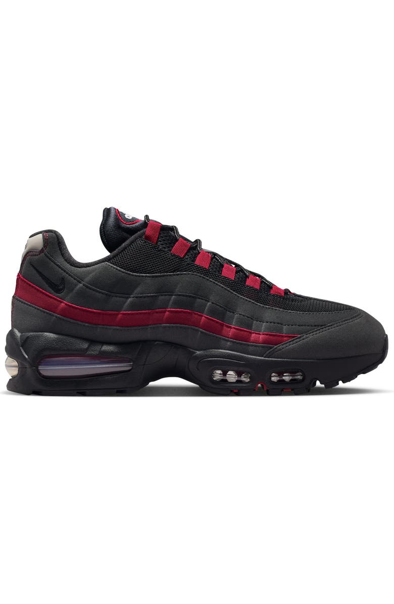Nike Air Max 95 Sneaker, Alternate, color, Black/ Black/ Crimson/ Grey