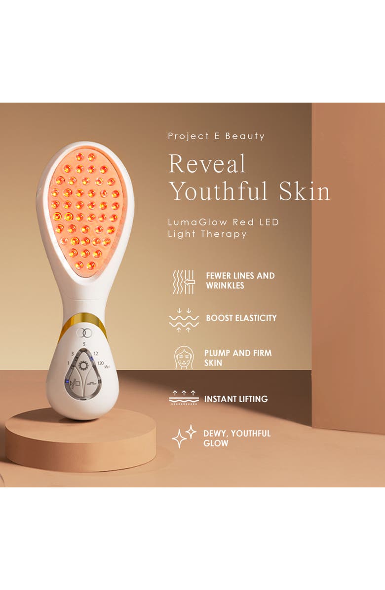 Project E Beauty LumaGlow Red LED Light Therapy Wand, Alternate, color, White