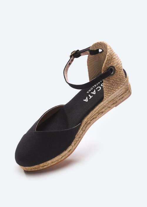 Viscata Pubol Canvas Espadrille Wedges In Black