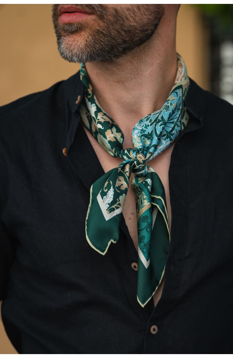 Elizabetta Napoli - Hand Rolled Silk Neckerchief for Men, Alternate, color, 
