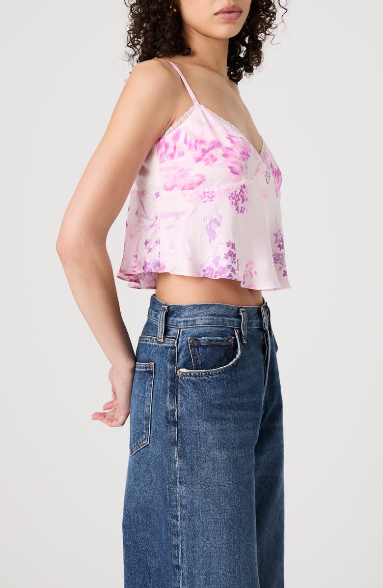 French Connection Elyria Satin Tank, Alternate, color, Sweet Pink Multi