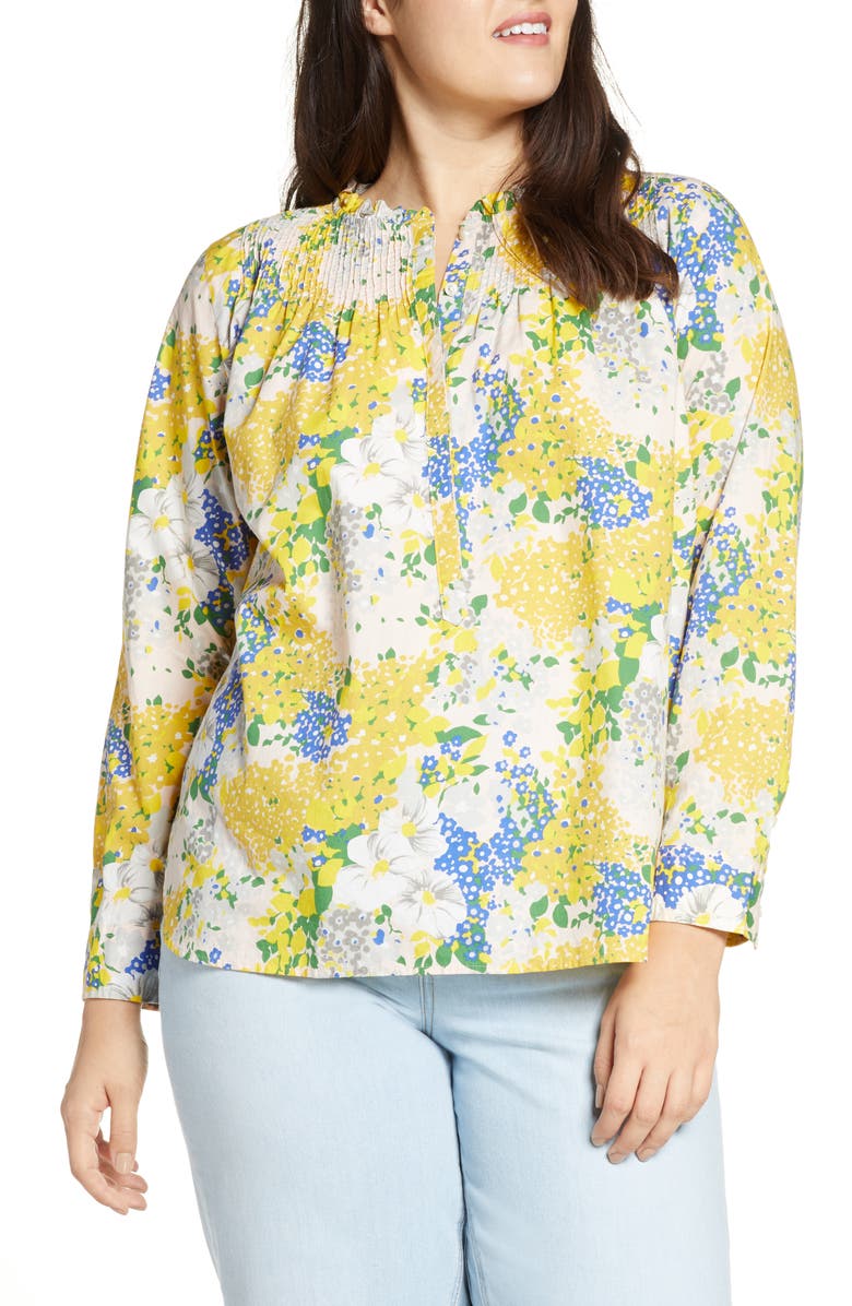J.Crew Ruffle Classic Popover Shirt, Alternate, color, 