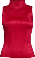 Pleats Please Issey Miyake New Colorful Basics 4 Pleated Sleeveless Top