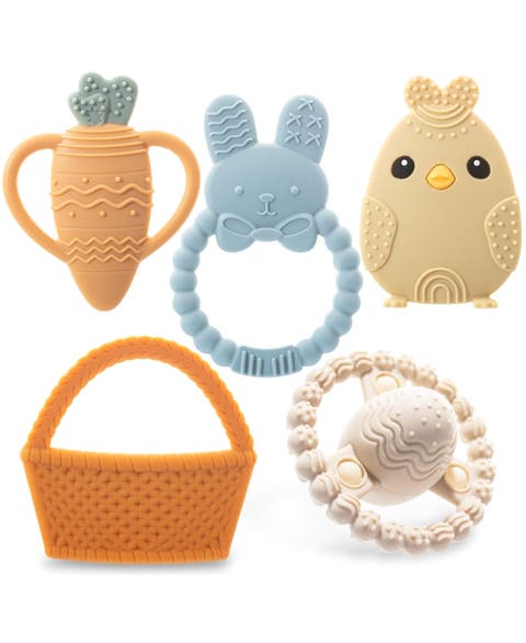 Easter Silicone Baby Teether Set Cute Gift Toys 5-Piece
