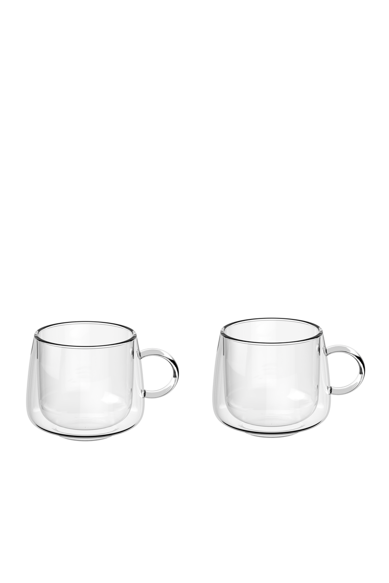 Artesano Hot & Cold Beverage Coffee Glass with Handle Pair, Main, color, no color