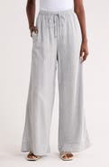 MAX STUDIO Stripe Wide Leg Pull-On Pants