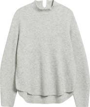 Caslon® Shirttail Mock Neck Sweater