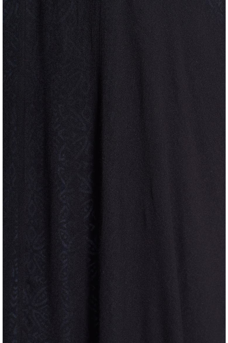 'Tama' Fringed Wrap, Alternate, color, BLACK