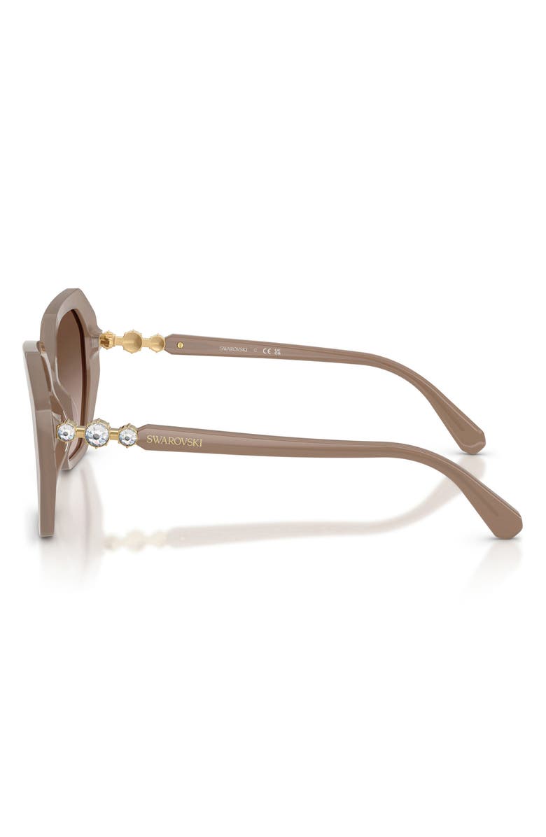 Swarovski 56mm Polarized Irregular Geometric Sunglasses, Alternate, color,