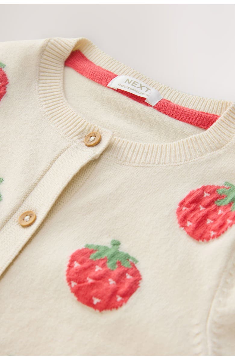 NEXT Kids' Strawberry Cardigan, Alternate, color, Neutral