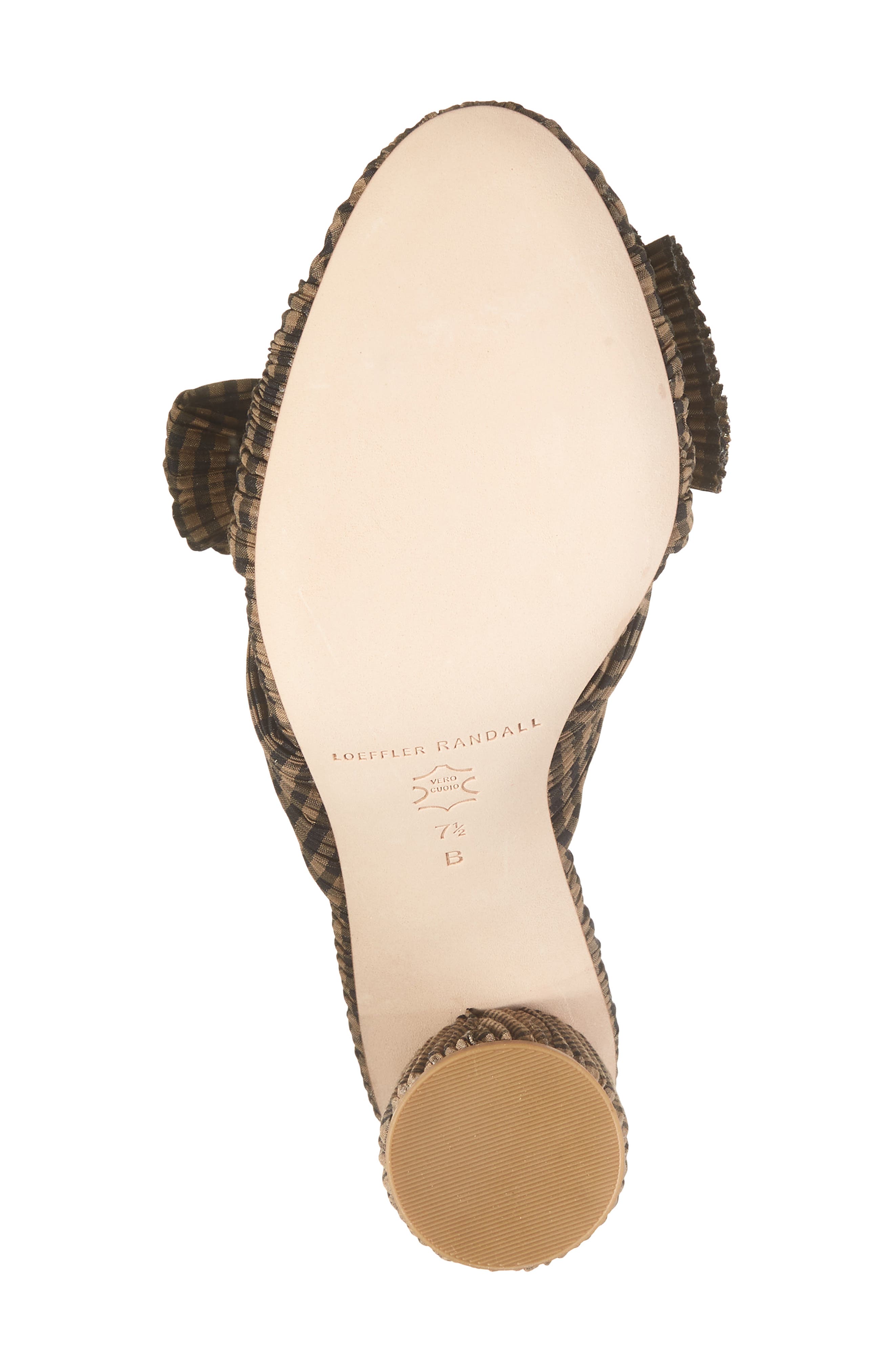 Loeffler Randall Penny Knotted Sandal, Alternate, color, Brown/ Black Check