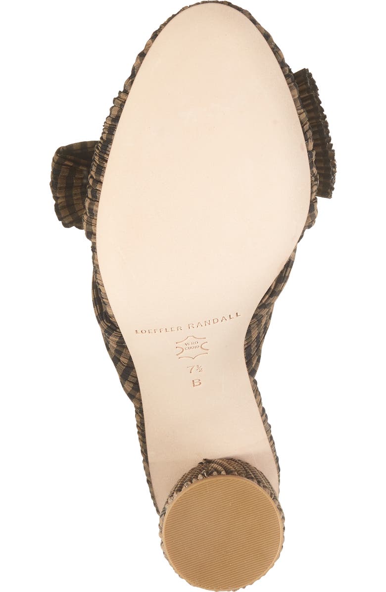 Loeffler Randall Penny Knotted Sandal, Alternate, color, Brown/ Black Check