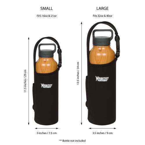 Healthy Human Water Bottle Take Me With U Sling Small In Black
