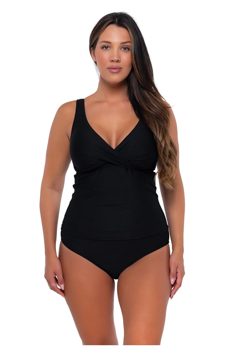 Sunsets Elsie Tankini Swimsuit Top - F Cup, Alternate, color, Black