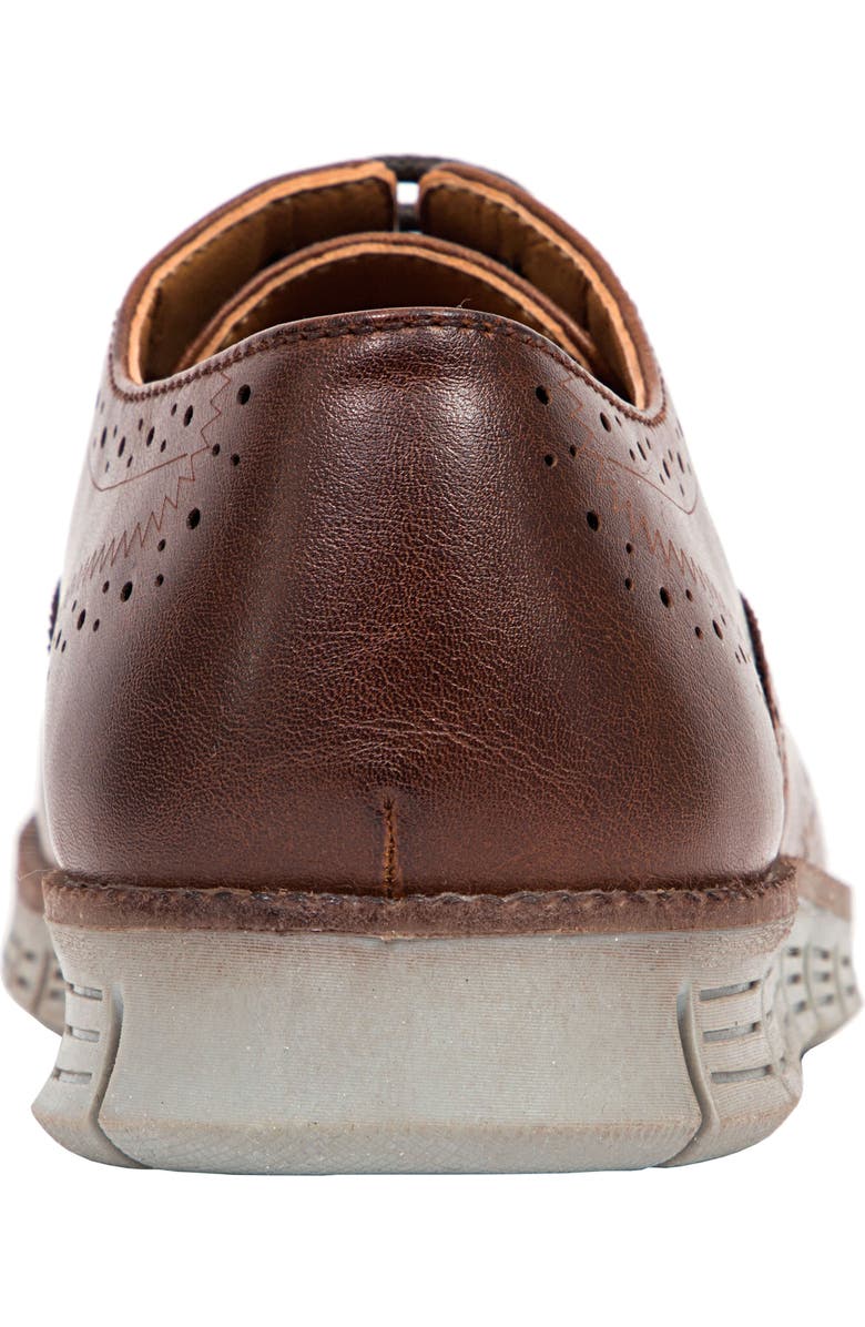 Deer Stags Benton Jr. Classic Lace-Up Wingtip Hybrid Sneaker Dress Comfort Oxford, Alternate, color, Brown/Grey